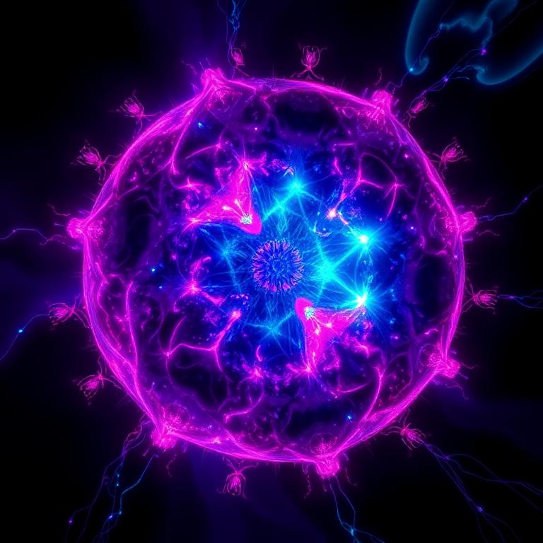 Plasma orb fractal, electric core